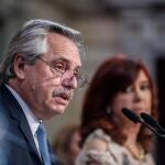 01 March 2021, Argentina, Buenos Aires: Alberto Fernandez (L), president of Argentina, delivers his State of the Nation address to mark the opening of the 2021 congressional session. Photo: Prensa Senado/telam/dpa01/03/2021 ONLY FOR USE IN SPAIN