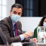 El presidente del Gobierno, Pedro Sánchez, preside una reunión del Comité de Seguimiento del Coronavirus en el Palacio de la Moncloa