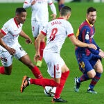 Leo Messi frente al Sevilla.