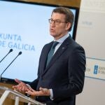 El presidente de la Xunta, Alberto Núñez Feijóo