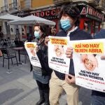 Imagen de una protesta de hosteleros en Alicante el pasado mes de marzo