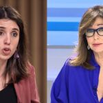 La ministra de Igualdad, Irene Montero, y la periodista Ana Rosa Quintana