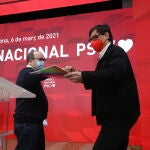 Miquel Iceta y Salvador Illa en el Consejo Nacional