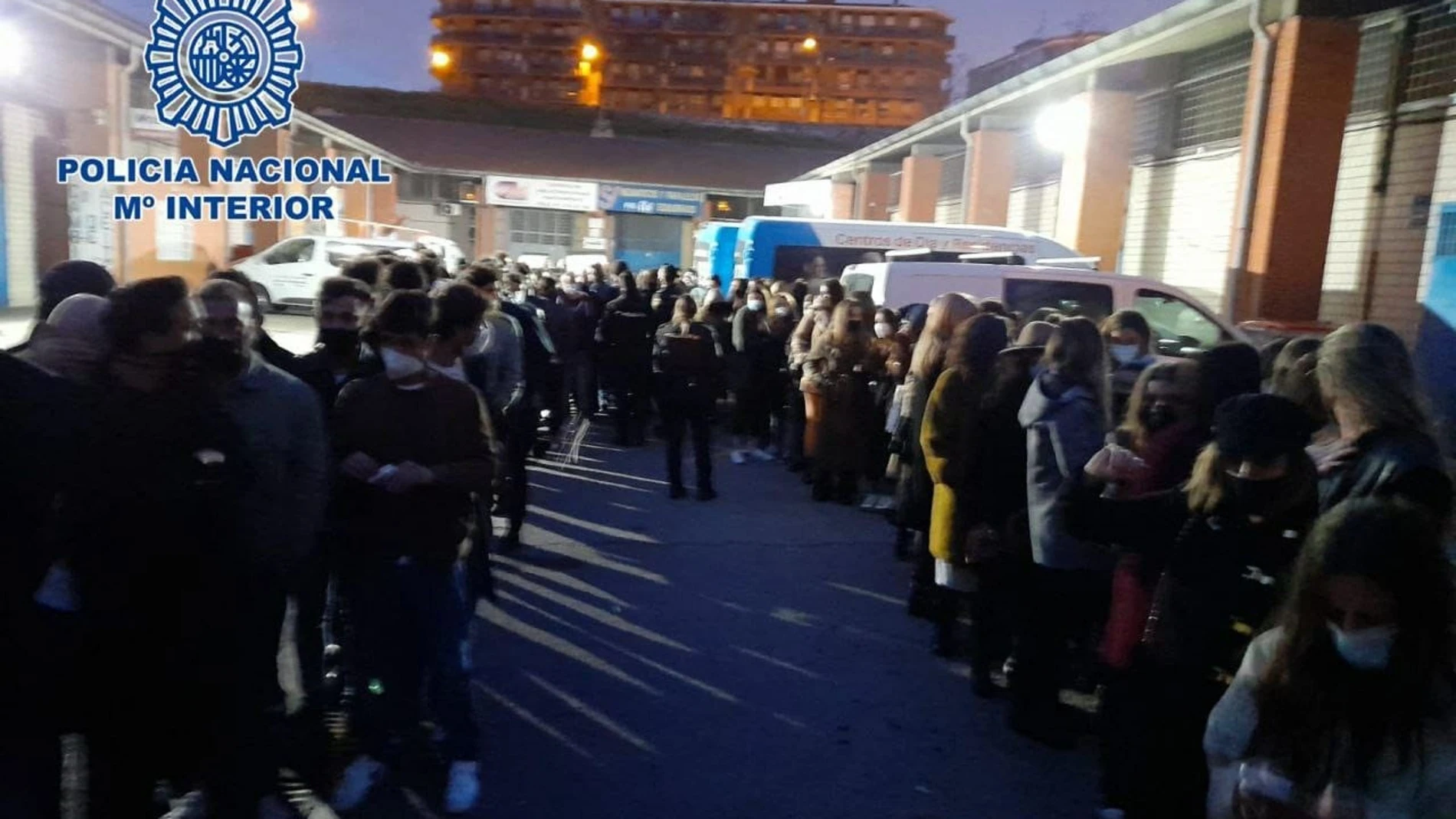 Actuación de la Policía Nacional en el desmantelamiento de fiestas ilegales en Madrid en marzo del pasado año