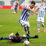 Mikel Merino con la Real Sociedad.