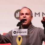El ex conseller de JxCat Jordi Turull, en un acto al volver a la cárcel de Lledoners después de que se revocara su semilibertad el pasado marzo