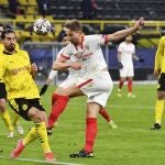 Luuk de Jong con el Sevilla.