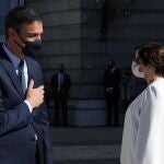 La presidenta D&iacute;az Ayuso y el presidente S&aacute;nchez