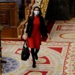 La líder de Ciudadanos Inés Arrimadas, durante el pleno del Congreso de los Diputados en la sesión de control al Gobierno