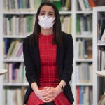 La presidenta de Ciudadanos, Inés Arrimadas, durante la presentación del cómic 'Clara Campoamor'