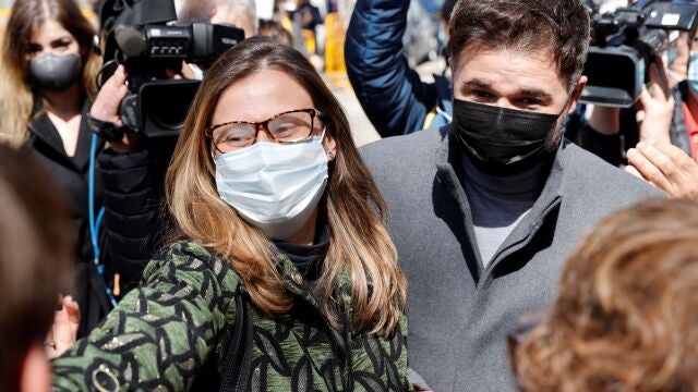 Meritxell Serret, huida en Bélgica desde octubre de 2017, a su salida del Tribunal Supremo