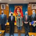 Un momento de la firma del convenio