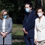 Las vicepresidentas Nadia Calviño y Carmen Calvo han chocado con Iglesias durante estos meses
