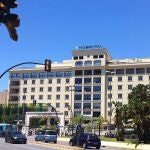 Vista exterior del Hospital Regional de Málaga, donde se produjo la agresión el pasado viernes