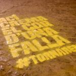 Las inscripciones se han realizado en los puntos en los que esta pasada noche se habrían plantado los monumentos falleros