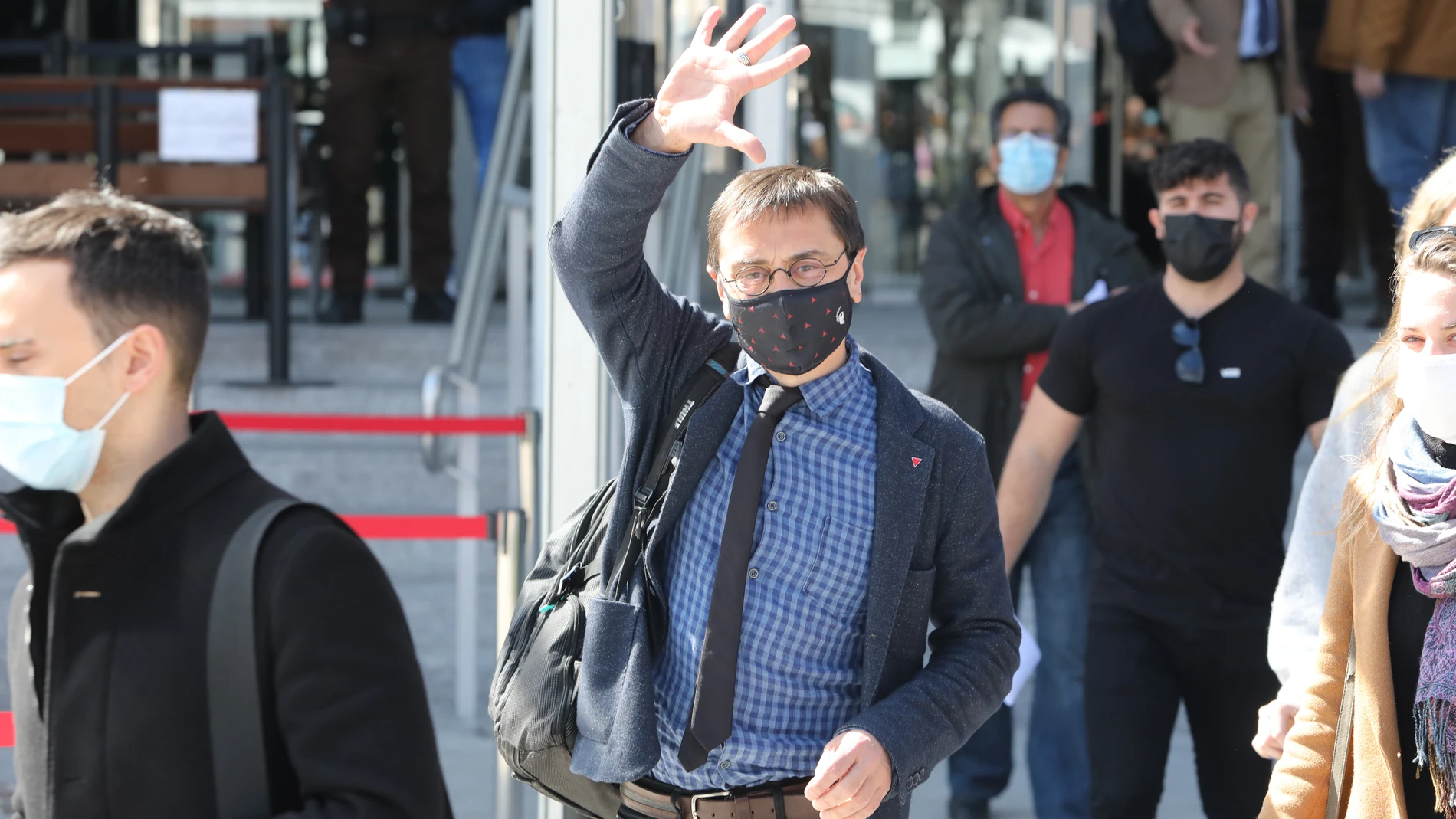 El cofundador de Podemos Juan Carlos Monedero, tras declarar como investigado en el caso Neurona en marzo del pasado año