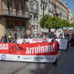Protesta convocada por los hosteleros en Sevilla