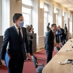 El líder liberal holandés, Mark Rutte, se ha reunido esta mañana con la presidenta del Parlamento, Khadija Arib