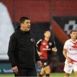 Mono Burgos entrenando a Newell's. EFE/ Franco Trovato Fuoco