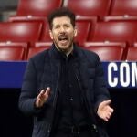 Simeone, en el último partido de Liga ante el Alavés