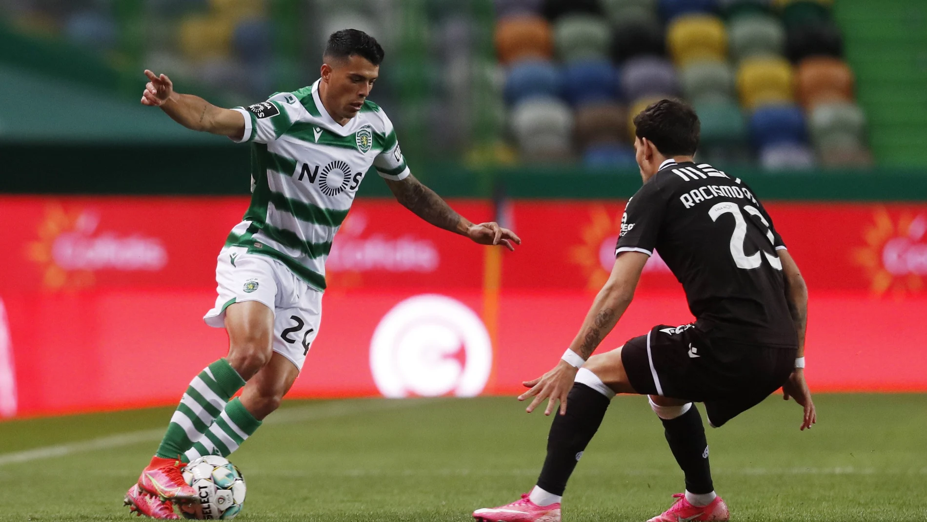 Pedro Porro con el Sporting de Portugal.