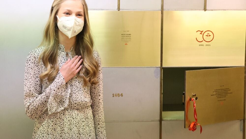 La Princesa Leonor, durante el acto de conmemoración del 30 aniversario del Instituto Cervantes, en Madrid (España), a 24 de marzo de 2021.