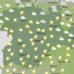 Mapa de las temperaturas en Castilla y León previsto para este Viernes de Dolores, en el que arranca la Semana Santa