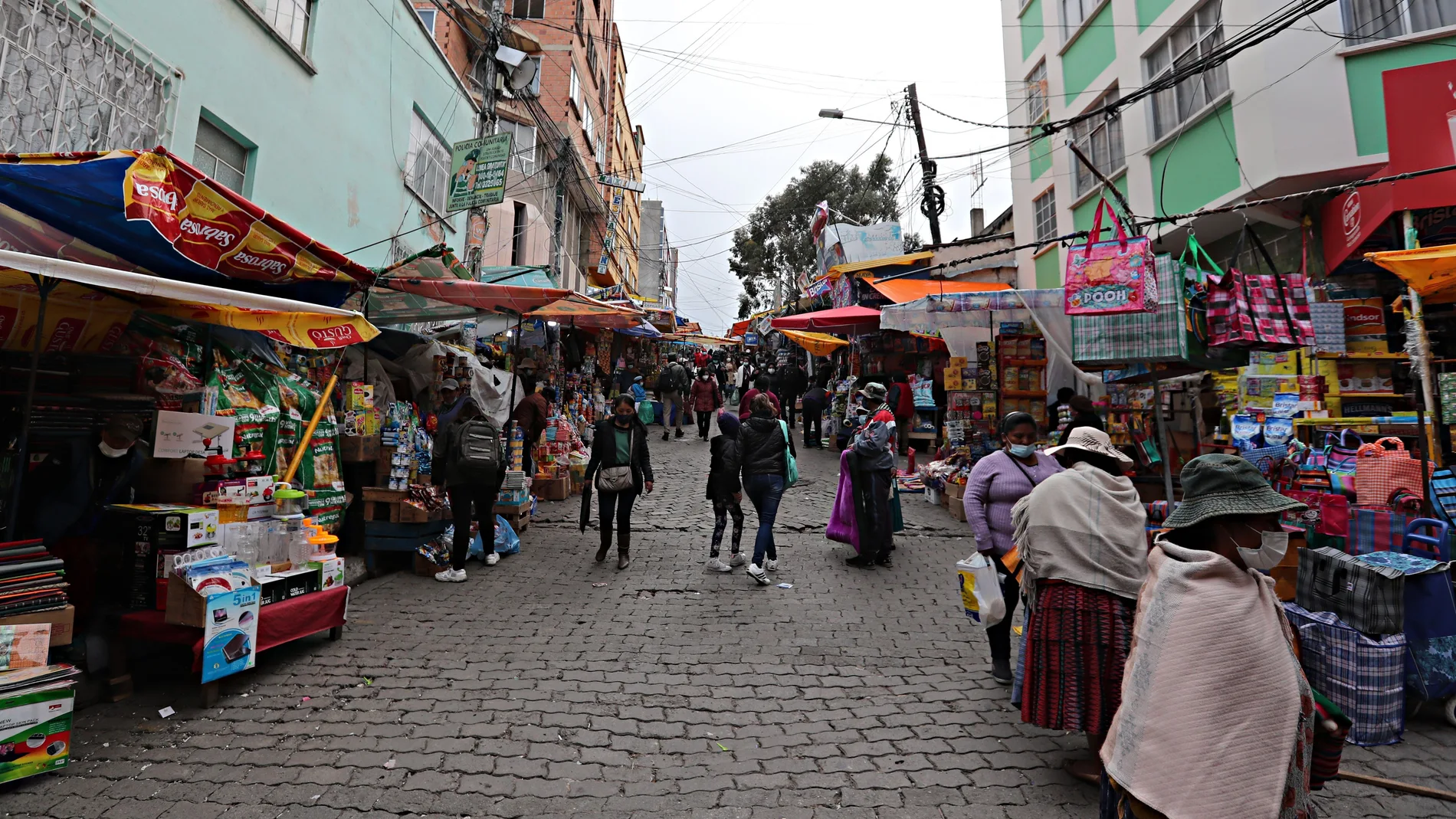 Un mercado de La Paz, en el altiplano boliviano
