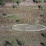 Vista aérea del cementerio de Sad Hill, en Burgos.