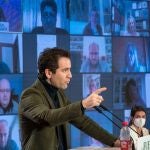 El secretario general del PP, Teodoro García Egea, en su intervención en el congreso provincial de Sevilla