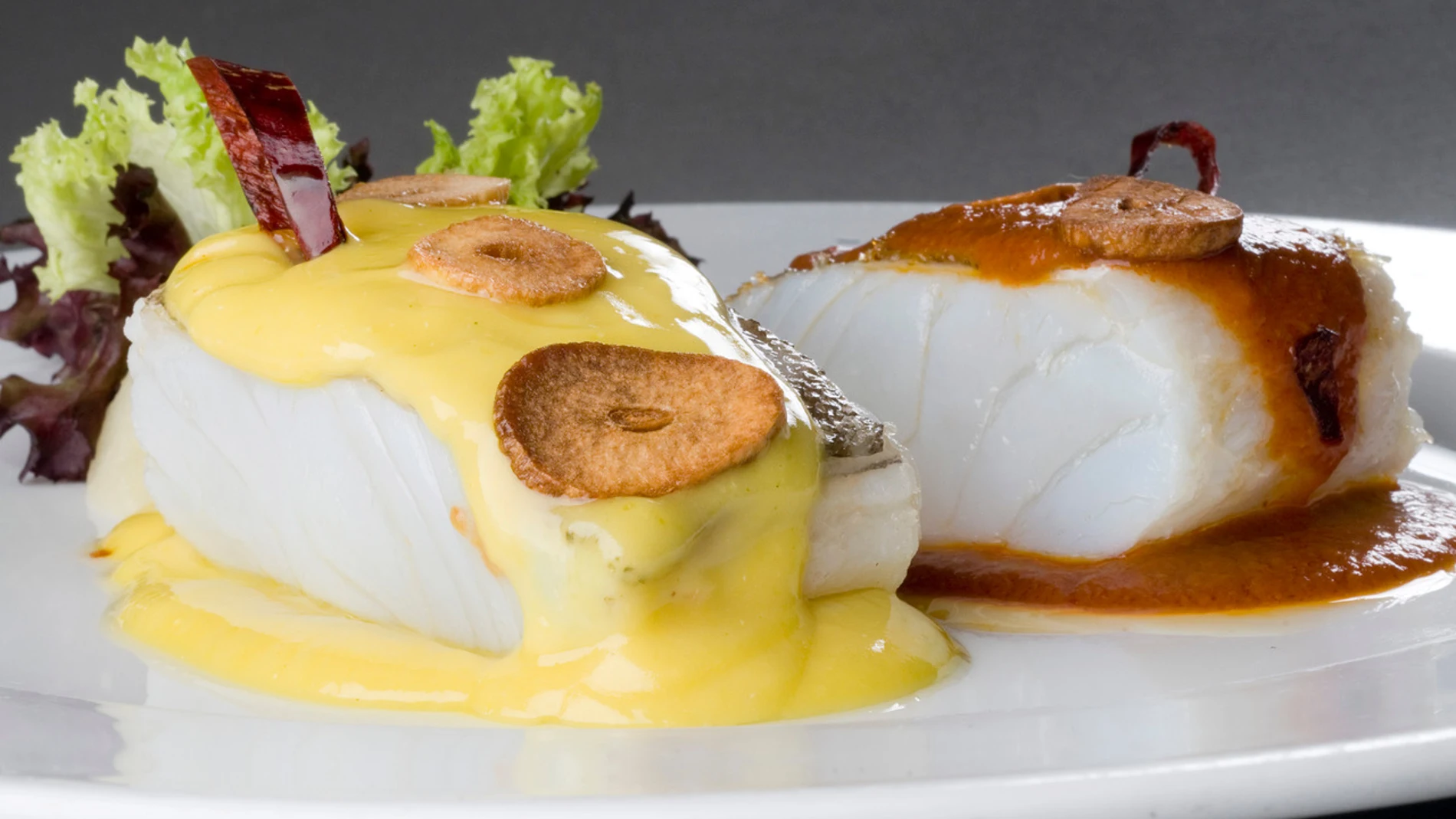 Bacalao al pil pil y a la vizcaína, del restaurante Nuevo Gerardo