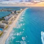 Vista aérea de Cancún