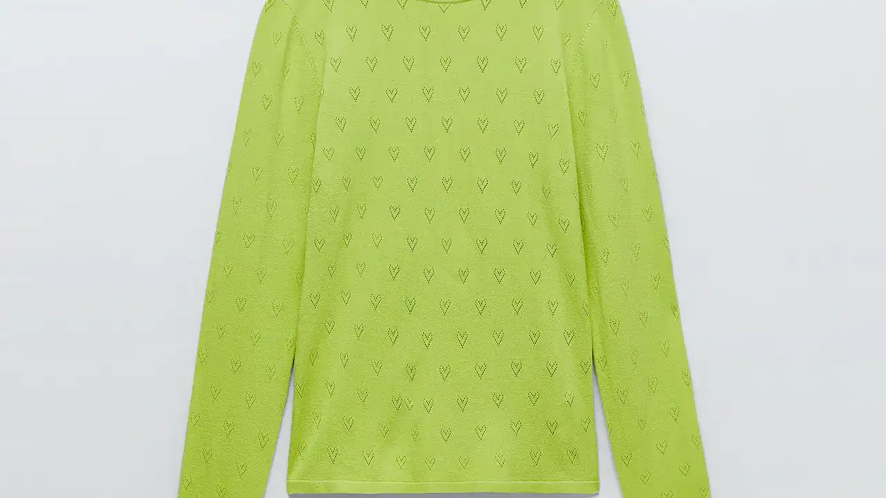 Jersey punto corazones.