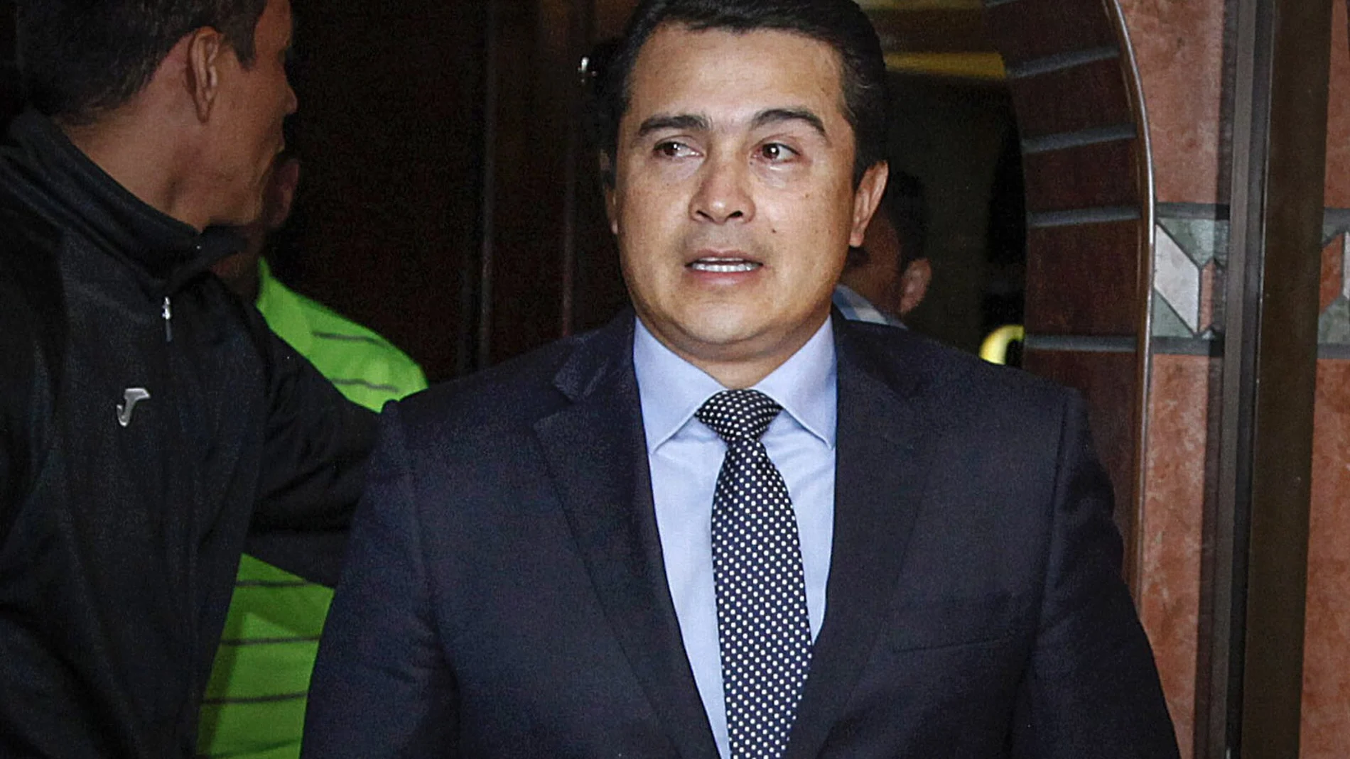 FILE - In this March 16, 2017, file photo, Juan Antonio "Tony" Hernandez, brother of Honduras President Juan Orlando Hernandez, arrives for a press conference in Tegucigalpa, Honduras. Juan Hernández, a former Honduran congressman, has been sentenced to life in prison Tuesday, March 30, 2021, for his conviction on drug charges in Manhattan federal court. (AP Photo/Fernando Antonio, File)
