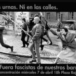 Imagen difundida por las redes sociales por la izquierda radical