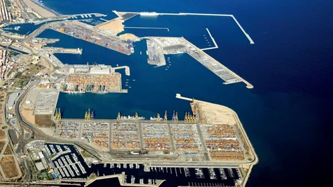Imagen aérea del Puerto de Valencia