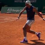 Rafa Nadal, en un entrenamiento en Montecarlo