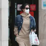 Sara Carbonero por las calles de Madrid este sábado.