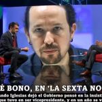 Bono en un momento de la entrevista en "laSexta Noche"