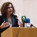 La ministra de Hacienda y portavoz del Gobierno, María Jesús Montero, interviene en el acto de constitución del Comité de Personas Expertas para la Reforma Fiscal