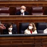 El presidente del Gobierno, Pedro Sánchez, interviene durante una sesión de control al Gobierno.