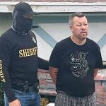 Paul Flores, en el momento de su detención