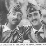 Millán Astray y Franco, en un recorte de prensa de los días de la guerra de África