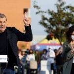 Toni Cantó pronuncia un discurso junto a la presidenta madrileña, Isabel Díaz Ayuso