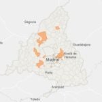 Municipios y distritos con restricciones en la Comunidad de Madrid