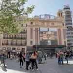 Campaña del Ayuntamiento de Palencia sobre Cristo del Otero en pantallas gigantes de la plaza de Callao de Madrid