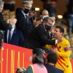 Joan Laporta y Leo Messi