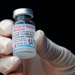 Vial de la vacuna de Moderna contra la Covid-19