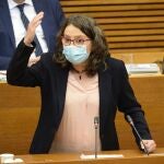 Mónica Oltra, hoy en Les Corts, ha criticado al Tribunal que ha condenado a su exmarido por abuso sexual, a la Fiscalía y al grupo de menores de la Policía Nacional.