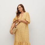 Vestido de cuadros de Mango